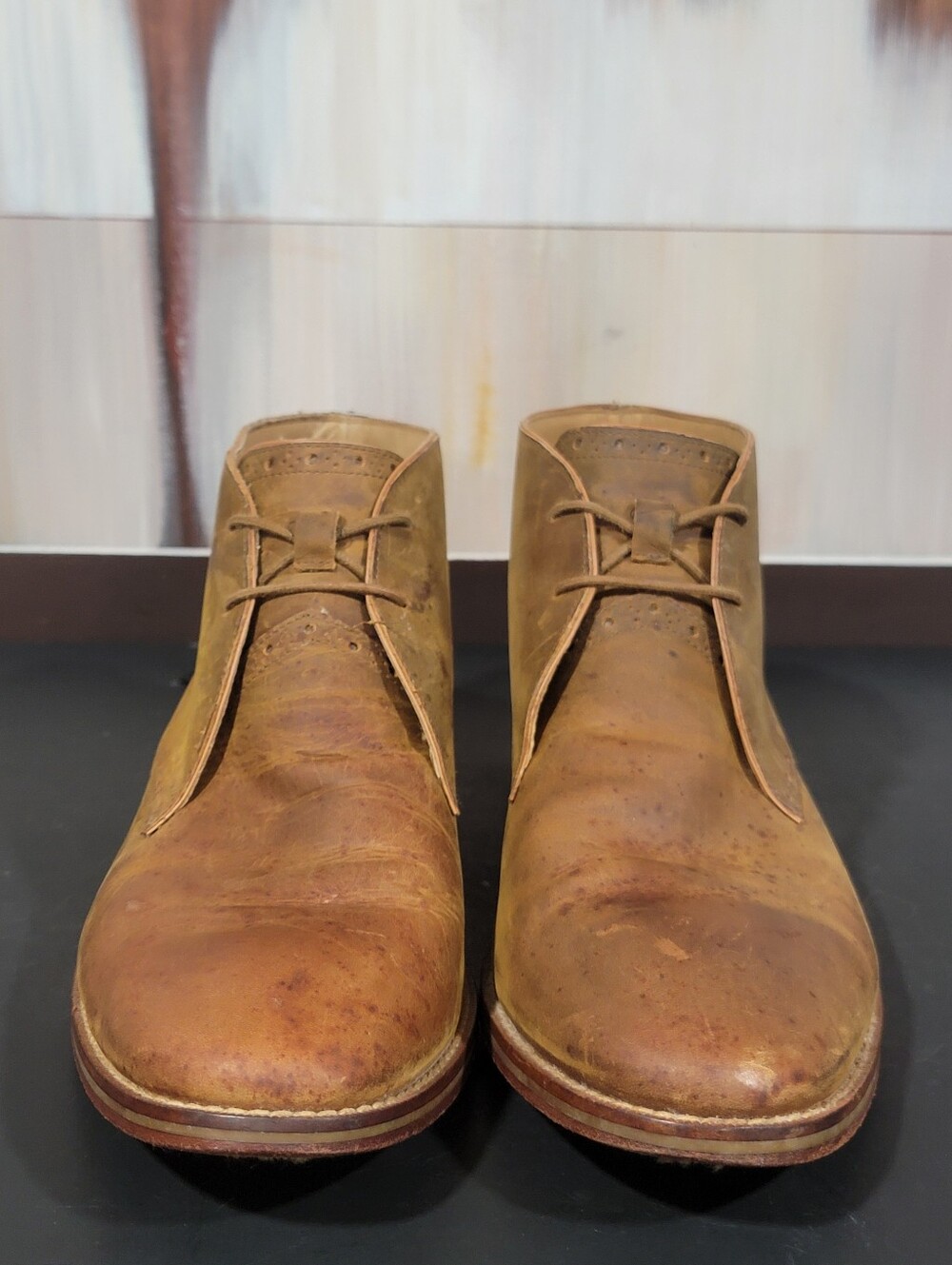 Cole Haan Men's Size 10 Leather Cambridge Chukka Boots Lace Up Brown Casual - Picture 4 of 8